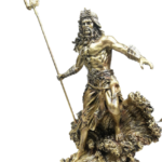 Altın Renk Battal Poseidon Heykeli