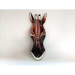 Ahşap Zürafa Mask 2 Duvar Dekor