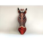 Ahşap Zürafa Mask 1 Duvar Dekor